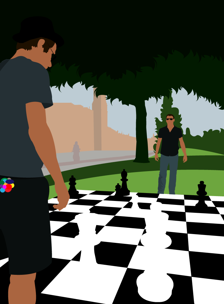 Chess duel in Amsterdam crea